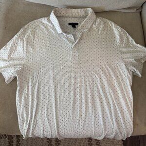 White Speckled Men's Golf Shirt